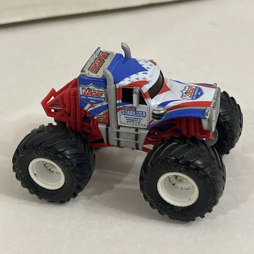 Monster Jam Lucas Stabilizer Red White Hubs Loose Truck 1/64 Diecast